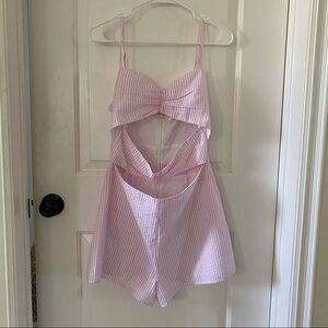 Lovers + Friends Pink Striped Jumpsuit